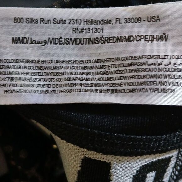 Zumba Wear Marvelous gold black metallic sports Bra Sz M - Picture 7 of 7